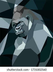ilustración vectorial del logotipo de gorila
