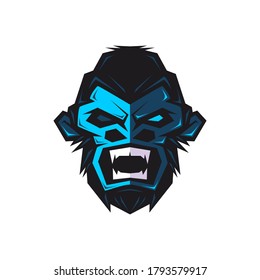 gorilla mascot and character e sport logo