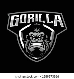 Gorilla mascot design for sport or e-sport team