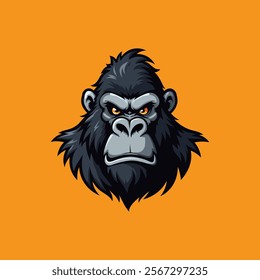 Gorilla Mascot Logo Cartoon Illustration