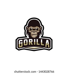 gorilla mascot logo design vector with modern illustration concept