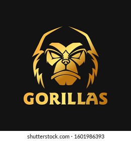 Gorilla mascot Logo Design Vector Illustration
