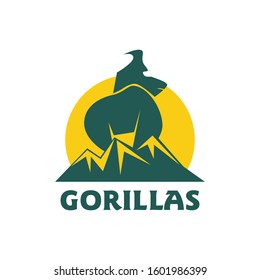 Gorilla mascot Logo Design Vector Illustration