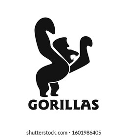Gorilla mascot Logo Design Vector Illustration