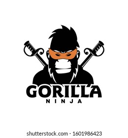 Gorilla mascot Logo Design Vector Illustration
