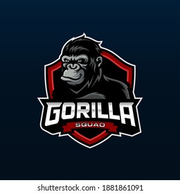 Gorilla Mascot Logo Design Vector illustration