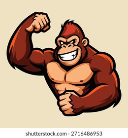 Plantilla de Vector de diseño de logotipo de mascota de gorila