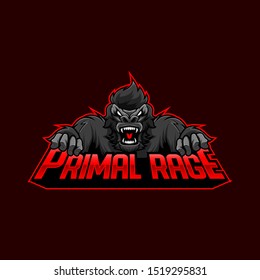Gorilla Mascot Logo for Gaming, Stream Channel or Community