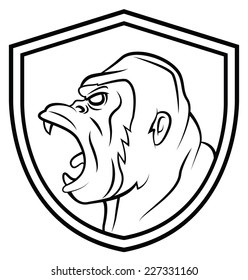 Gorilla Mascot Tattoo
