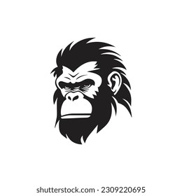 Gorilla minimal logo vector silhouette