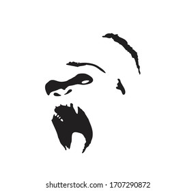 Gorilla minimal vector logo illustration