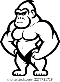 Gorilla | Minimalist and Simple Silhouette - Vector illustration