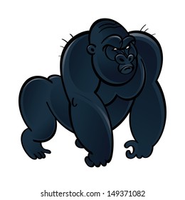 Gorilla monkey animal beast jungle aggressive wildlife