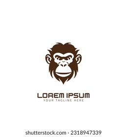 Gorilla or monkey head vector illustration for logo, symbol, and icon