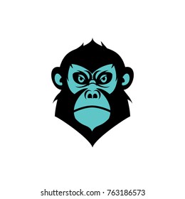 gorilla monkey logo vector