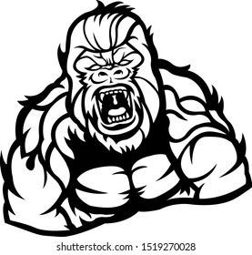 Muscular Wolves Team Sports Mascot School Stock Vector (Royalty Free ...
