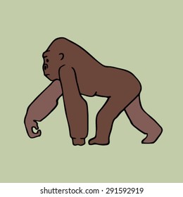 Gorilla Monkey Vector Illustration