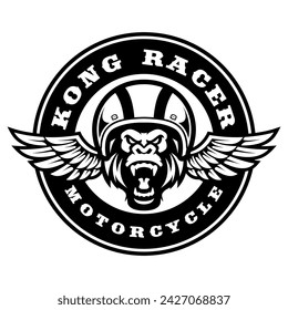 GORILLA MOTORCYCLE LOGO DESIGN TEMPLATE