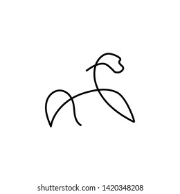 Gorilla one line icon. Element of animal icon. Thin line icon for website design and development, app development. Premium icon