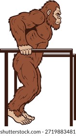 Ilustración de fuerza de retención de Asistencia de barra paralela de gorila