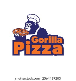 gorilla pizza, logo, pizza logo, silhouette, gorilla pizza logo