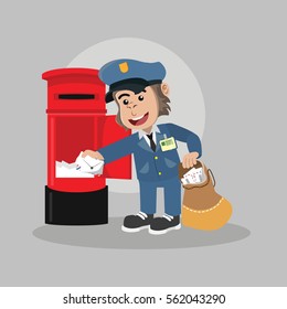 gorilla postman taking out the mail