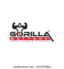 Gorilla Power Logo, Gorilla Electric design vector image