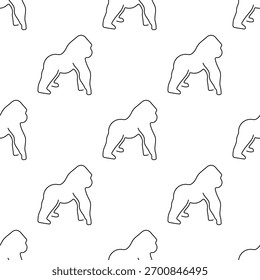 gorila padrão sem emenda isolado no fundo transparente.