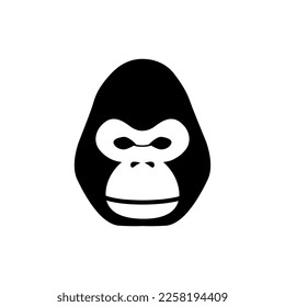 gorilla silhouette head vector logo
