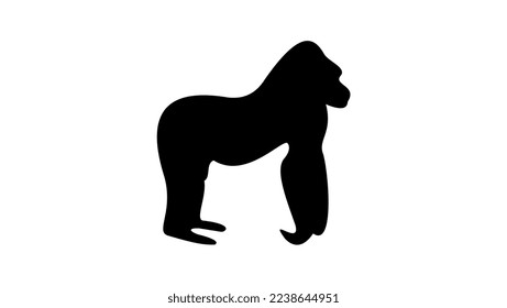 Gorilla silhouette high quality vector 