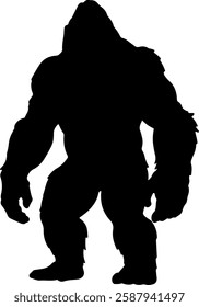 Gorilla silhouette illustration vector design.