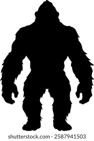 Gorilla silhouette illustration vector design.