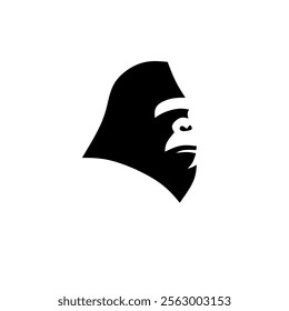 gorilla silhouette logo concept in flat style