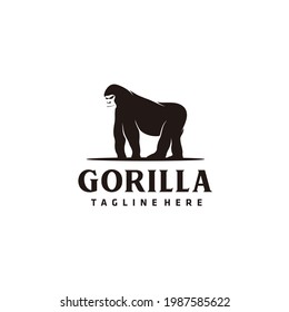 Gorilla silhouette logo design inspiration