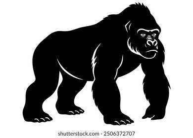 A Gorilla silhouette vector illustration