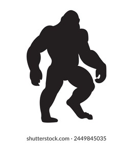 gorilla silhouettes  vector on white background.
