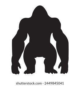 gorilla silhouettes  vector on white background.