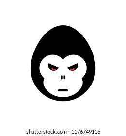 gorilla simple face icon