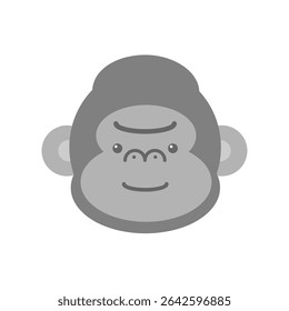Gorilla simple icon illustration material