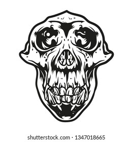 Gorilla skull vector
