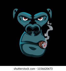 Gorilla Smoked Illustrator