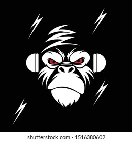 gorilla sport logo vector image