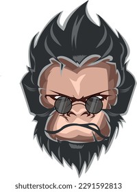 Gorilla Sticker Apparel Illustration Layers