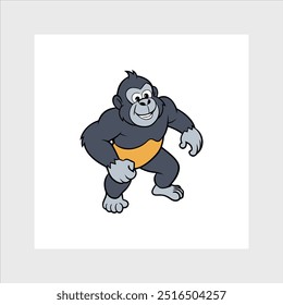 Gorilla style vector illustration icon