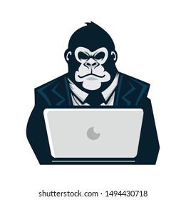 Gorilla With Suit Character Design 