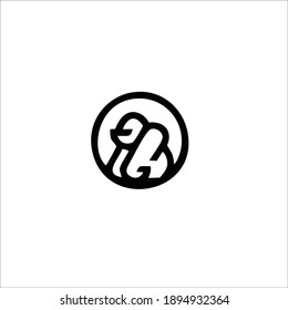 Gorilla Symbol Logo. Vector Illustration.