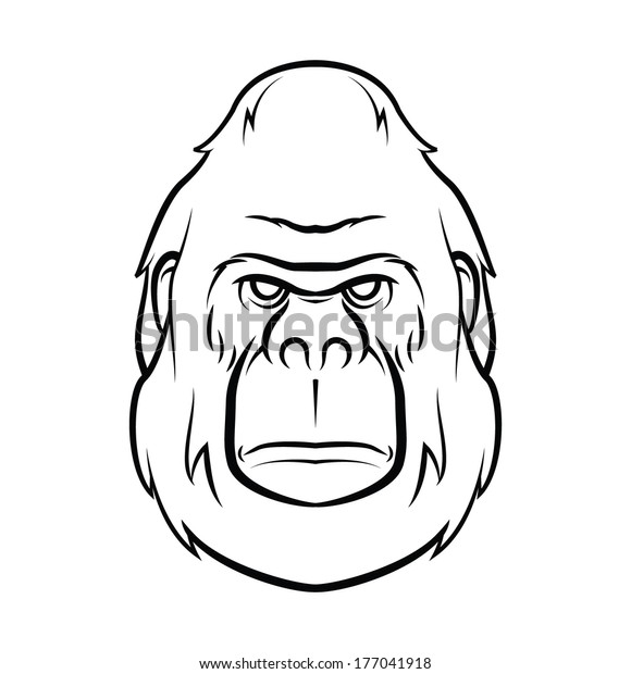 Gorilla Tattoo Stock Vector (Royalty Free) 177041918 | Shutterstock