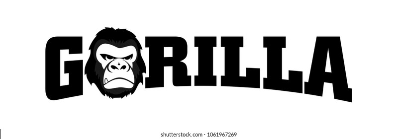 gorilla template logo vector. Eps 08.