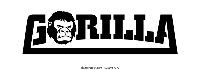 gorilla template logo vector. Eps 08.