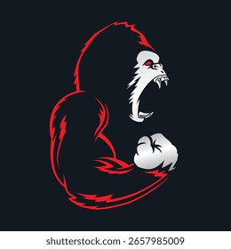 Gorilla Vektor abstraktes modernes Logo